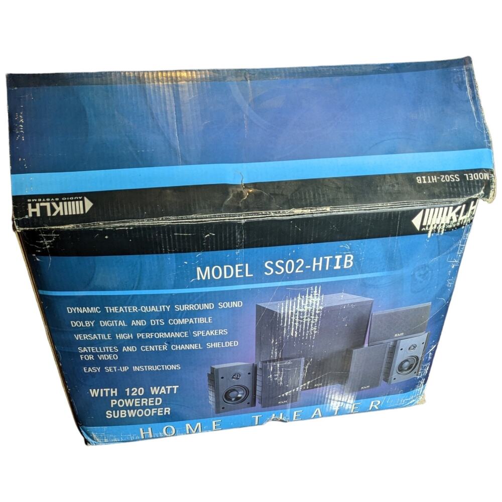 KLH ASW10-120B Subwoofer 10" Bass Loud Sub with Home Theater System SS02-HTIB